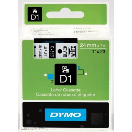 926-CINTA ROTULADORA D1 24MMX7M NEGRO/BLANCO DYMO S0720930