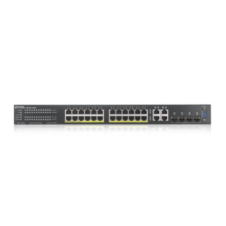 9261-Zyxel GS2220-28HP-EU0101F switch Gestionado L2 Gigabit Ethernet (10/100/1000) Energia sobre Ethernet (PoE) Negro