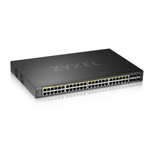 9262-Zyxel GS2220-50HP-EU0101F switch Gestionado L2 Gigabit Ethernet (10/100/1000) Energia sobre Ethernet (PoE) Negro