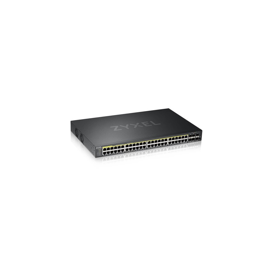 9262-Zyxel GS2220-50HP-EU0101F switch Gestionado L2 Gigabit Ethernet (10/100/1000) Energia sobre Ethernet (PoE) Negro