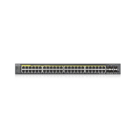 9263-Zyxel GS2220-50HP-EU0101F switch Gestionado L2 Gigabit Ethernet (10/100/1000) Energia sobre Ethernet (PoE) Negro