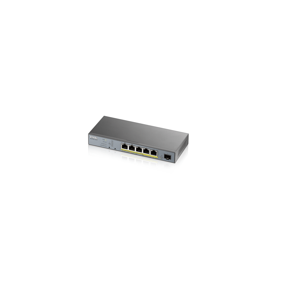 9268-Zyxel GS1350-6HP-EU0101F switch Gestionado L2 Gigabit Ethernet (10/100/1000) Energia sobre Ethernet (PoE) Gris