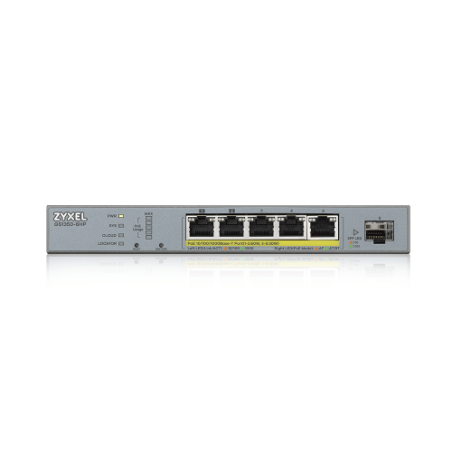 9269-Zyxel GS1350-6HP-EU0101F switch Gestionado L2 Gigabit Ethernet (10/100/1000) Energia sobre Ethernet (PoE) Gris