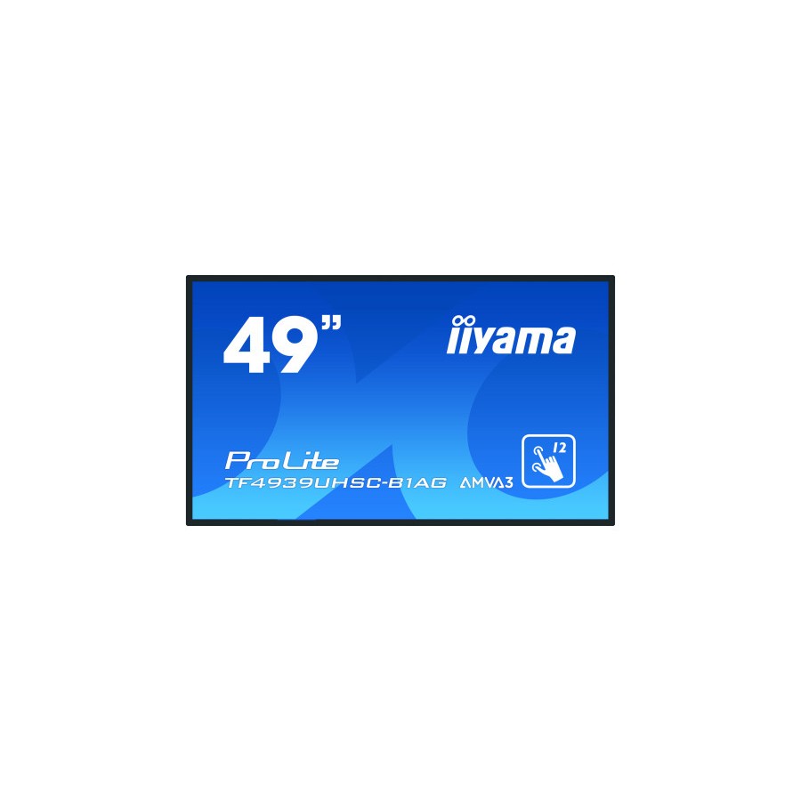 9282-iiyama ProLite TF4939UHSC-B1AG monitor pantalla tactil 124,5 cm (49") 3840 x 2160 Pixeles Multi-touch Multi-usuario