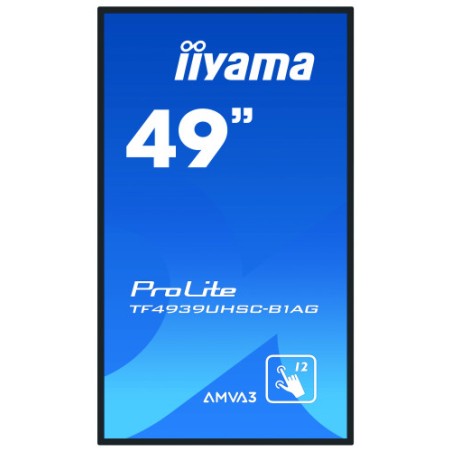 9283-iiyama ProLite TF4939UHSC-B1AG monitor pantalla tactil 124,5 cm (49") 3840 x 2160 Pixeles Multi-touch Multi-usuario