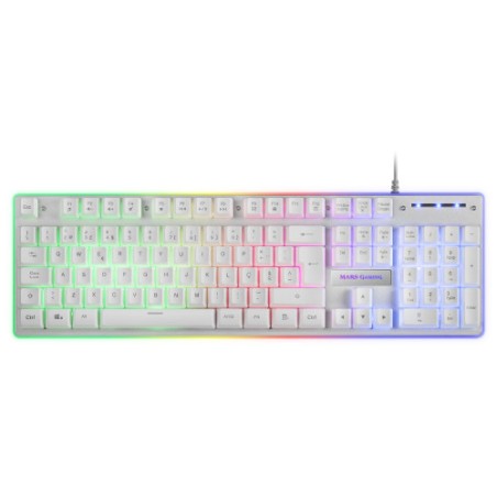 9285-Mars Gaming MCPXWPT Combo Teclado+Raton+Alfombrilla Blanco PT