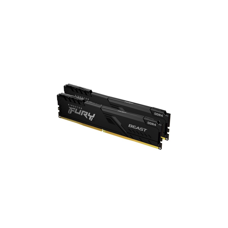 9319-MEMORIA KINGSTON FURY BEAST BLACK DDR4 32GB (KIT 2) 3200MHZ  CL16   1GX8   - KF432C16BB1K2/32