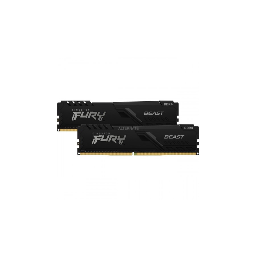 9327-MEMORIA KINGSTON FURY BEAST BLACK DDR4 64GB (KIT 2) 3200MHZ  CL16     - KF432C16BBK2/64