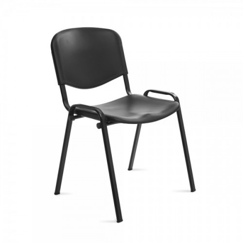 9343-SILLA CONFIDENTE RESPALDO PLASTICO NEGRO / ASIENTO PLASTICO NEGRO ROCADA 975V15-4
