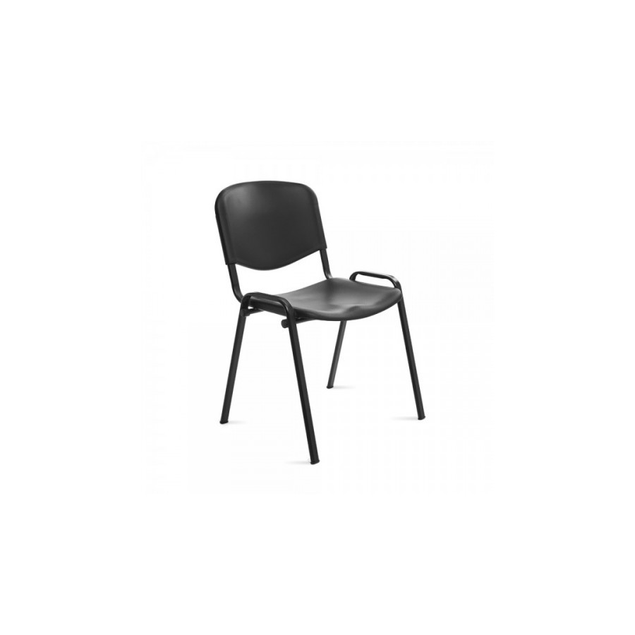 9343-SILLA CONFIDENTE RESPALDO PLASTICO NEGRO / ASIENTO PLASTICO NEGRO ROCADA 975V15-4