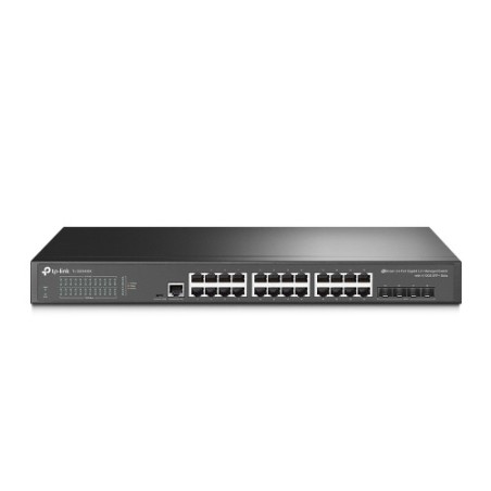9349-TP-LINK SWITCH ADMINISTRADO JETSTREAMT 24 puertos GIGABIT L2 + 4 RANURAS 10GE SFP, OMADA
