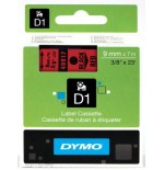 938-CINTA ROTULADORA D1 9MMX7M NEGRO/ROJO DYMO S0720720