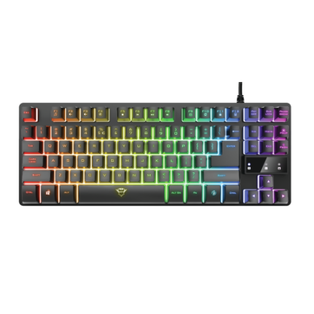 9452-Trust GXT 833 Thado teclado USB Espanol Negro, Plata