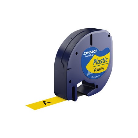 948-CINTA ROTULADORA LETRATAG 12MMX4M NEGRO/AMARILLO DYMO S0721620