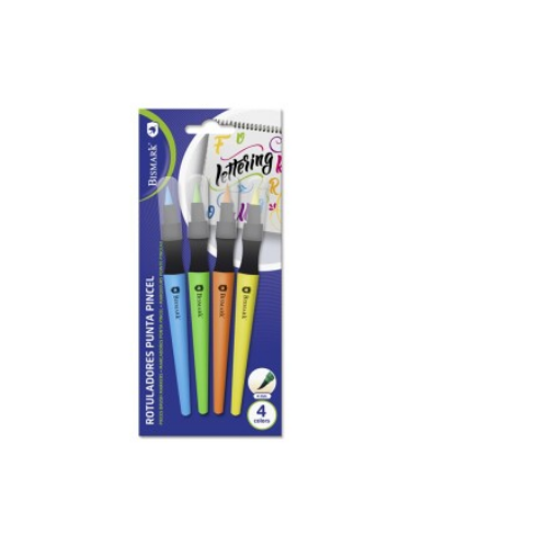 9501-Bismark 328354 rotulador Multi Azul, Verde, Naranja, Amarillo 4 pieza(s)