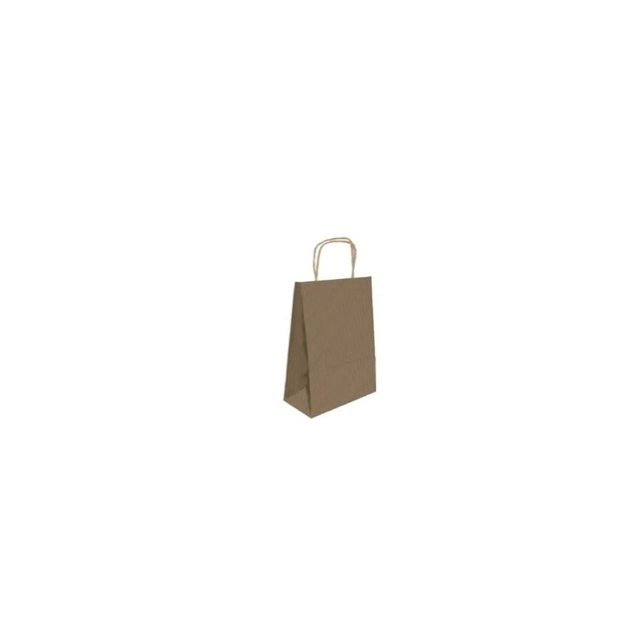 9544-BOLSA PAPEL CON ASAS KRAFT MARRON M 27X12X37 CM BISMARK 329838