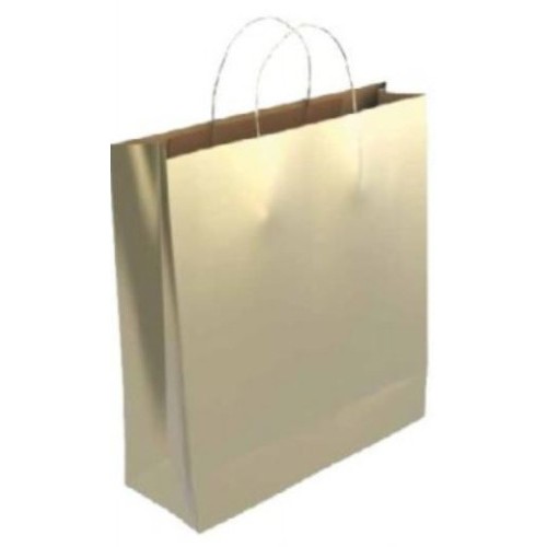 9548-BOLSA PAPEL CON ASAS KRAFT ORO M 27X12X37 CM BISMARK 329846