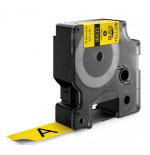 965-CINTA ROTULADORA RHINOPRO VINILO 19MMX5.5M NEGRO/AMARILLO DYMO 18433