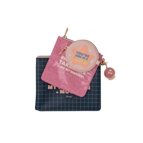 9663-SET DE 3 NECESERES - LIFE HAPPENS. SHOPPING HELPS. MR.WONDERFUL WOA11281EM