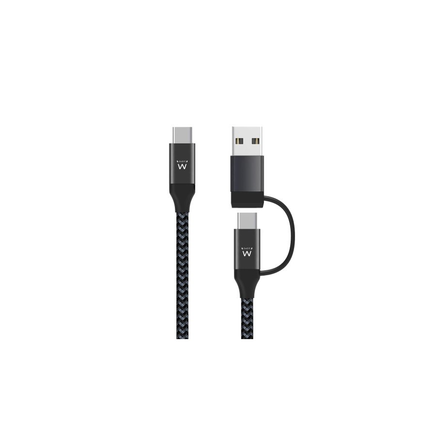 9671-Ewent EW9918 cable USB 1 m USB 3.2 Gen 1 (3.1 Gen 1) USB C Negro