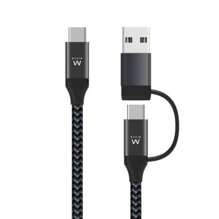 9671-Ewent EW9918 cable USB 1 m USB 3.2 Gen 1 (3.1 Gen 1) USB C Negro