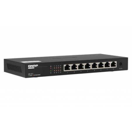 9692-QNAP QSW-1108-8T switch No administrado 2.5G Ethernet (100/1000/2500) Negro
