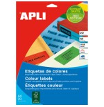 9698-PACK 20 HOJAS (200 UDS) ETIQUETAS AMARILLAS 210X297MM APLI 1599