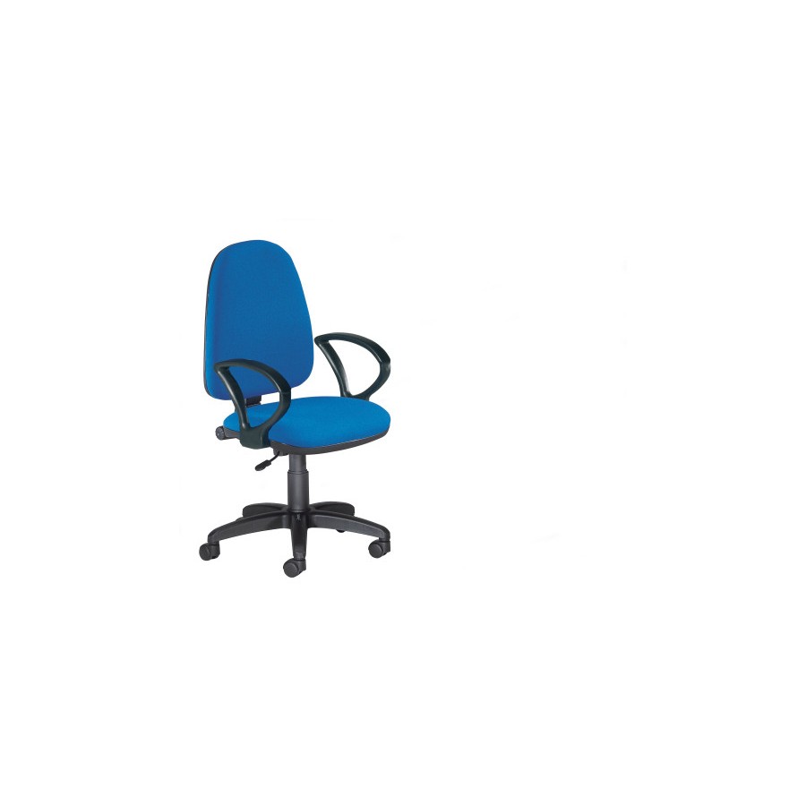 9737-SILLA OPERATIVA TAPIZADA TELA AZUL CON APOYABRAZOS ROCADA RD930/3+956