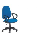 9737-SILLA OPERATIVA TAPIZADA TELA AZUL CON APOYABRAZOS ROCADA RD930/3+956