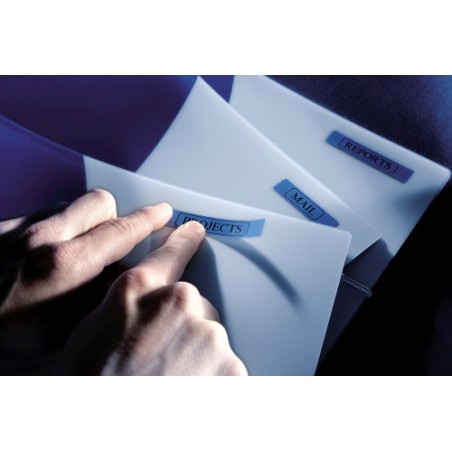 975-CINTA ROTULADORA D1 19MMX7M NEGRO/AZUL DYMO S0720860