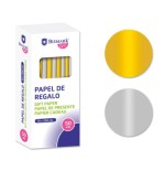 9752-PAPEL DE REGALO LISO ORO/PLATA 70X200 BISMARK 330276