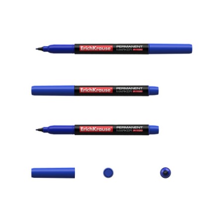 9795-MARCADOR PERMANENTE P-100 AZUL ERICH KRAUSE 12842