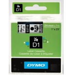 980-CINTA ROTULADORA D1 24MM NEGRO/TRANSPARENTE DYMO S0720920