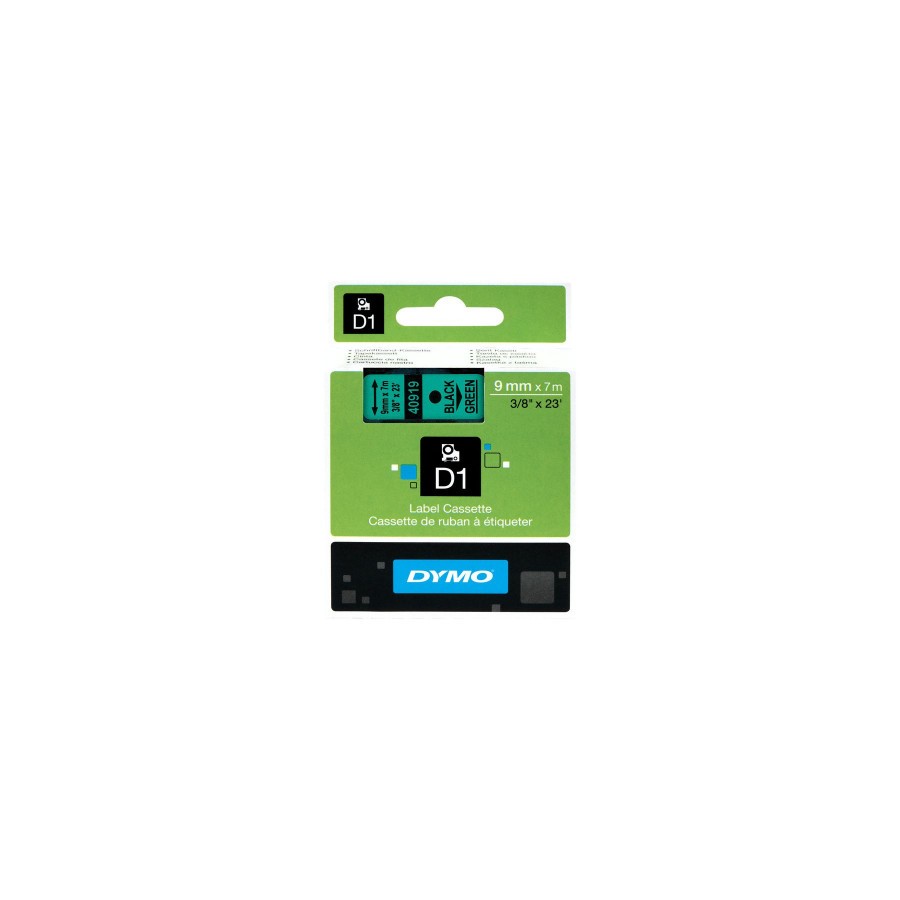 984-CINTA ROTULADORA D1 9MMX7M NEGRO/VERDE DYMO S0720740
