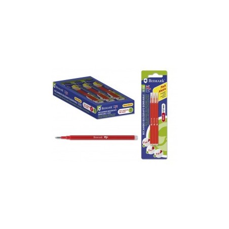 9855-Bismark 327534 Recambio de boligrafo Rojo 3 pieza(s)