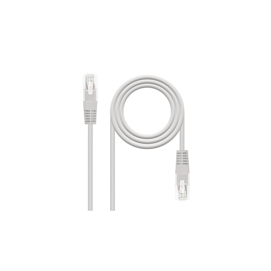 9866-Nanocable Cable de red latiguillo RJ45 Cat.6 UTP AWG24, Gris, 1.5m
