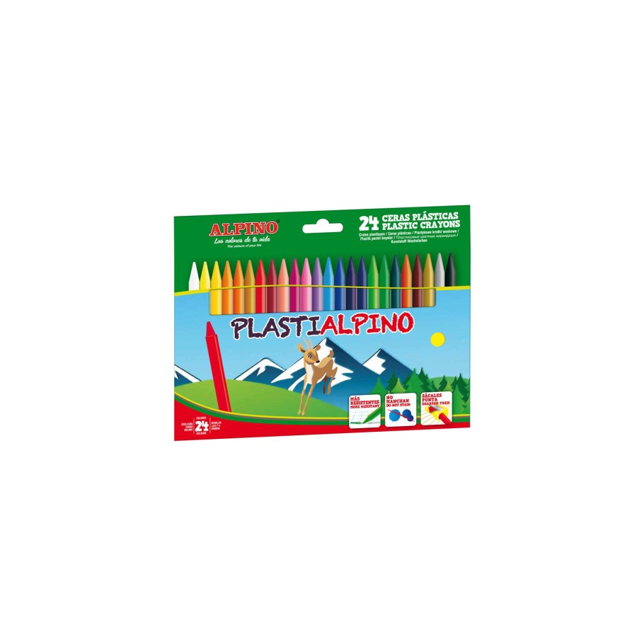 9940-ESTUCHE 24 CERAS PLASTIALPINO ALPINO PA000024