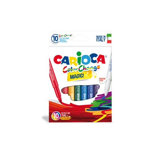 9944-CAJA 10 ROTULADORES MAGICOS COLOR CHANGE CARIOCA 42737