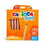 9952-CAJA 10 LAPICES 3 EN 1 + SACAPUNTAS CARIOCA BABY 42818