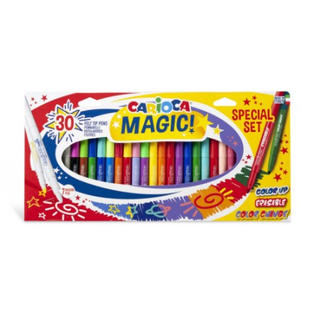 9963-CAJA SET 30 ROTULADORES MAGICOS MAGIC MARKERS CARIOCA 43183